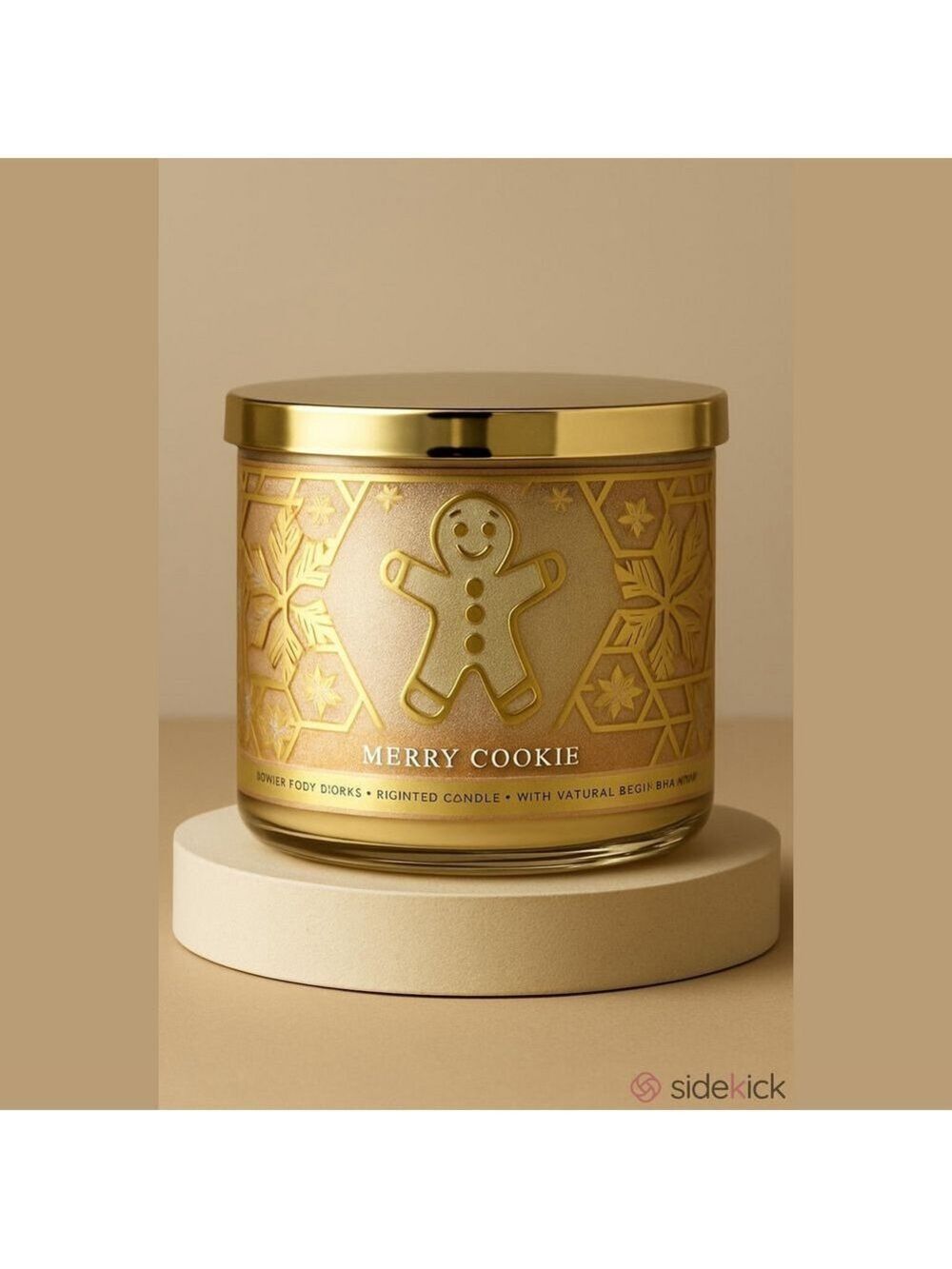 Bath and Body Works 3 Wick Candle Merry Cookie New